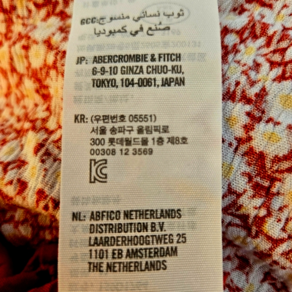 Abercrombie & Fitch Red Floral Midi Dress - Picture 4 of 5